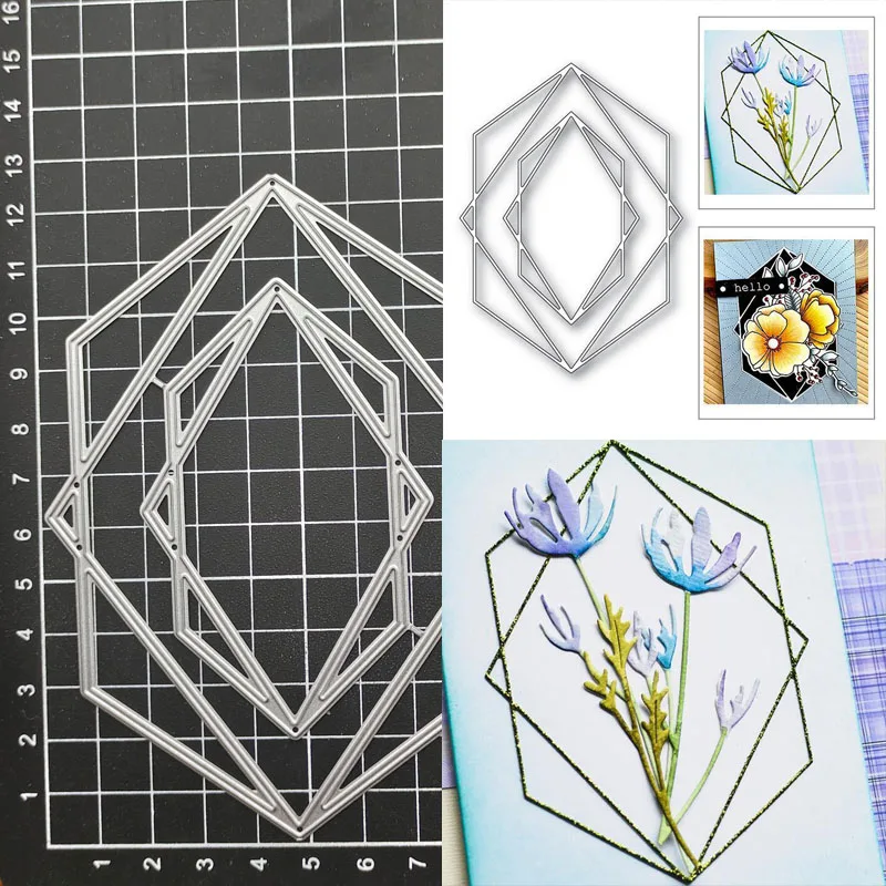 Prismatic Edge Metal Cutting Die Stencil for DIY Scrapbooking Album Paper Card Decor Craft Embossing Die