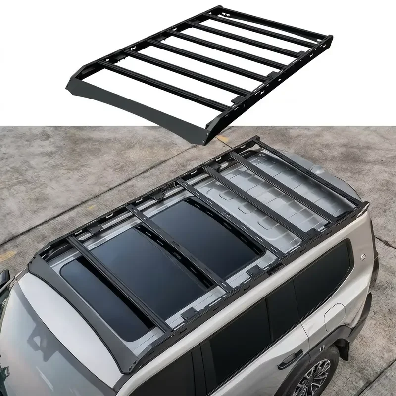G700 Universal Aluminum Alloy Car Roof Rack-Black 100kg+ Load Capacity