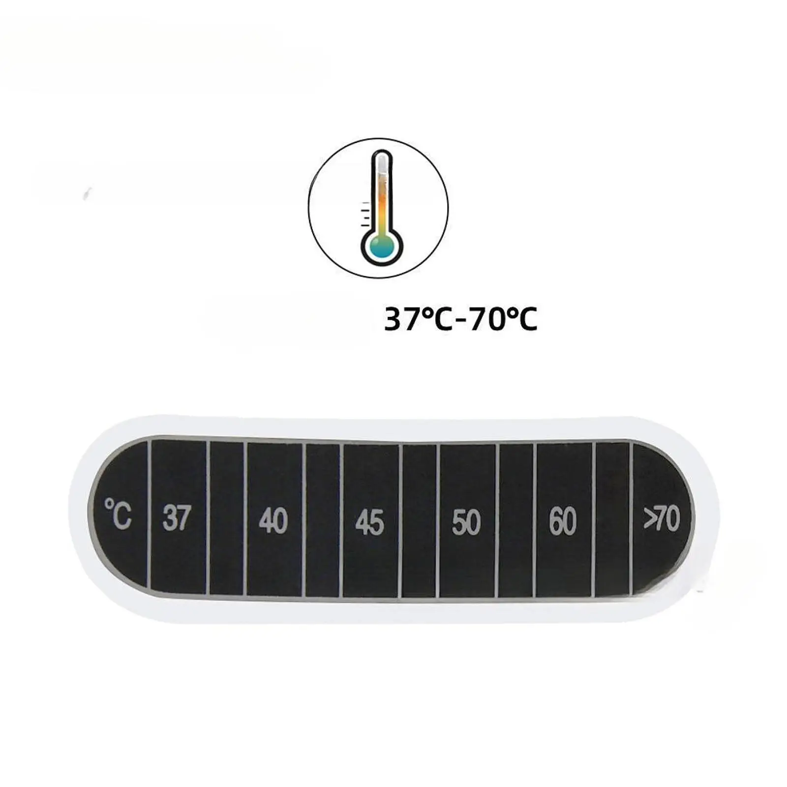 Horizontal Stick on Thermometer Strips for Water Thermal Bottle Portable Temp Gauge Paper Self Adhesive for Cup Kettle