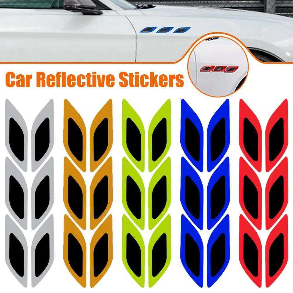 

Car Reflective Decorative Stickers Door Rearview Mirror Anti-collision Bumper Warning Decals Reflective Strip Scratch-resis M9Z5