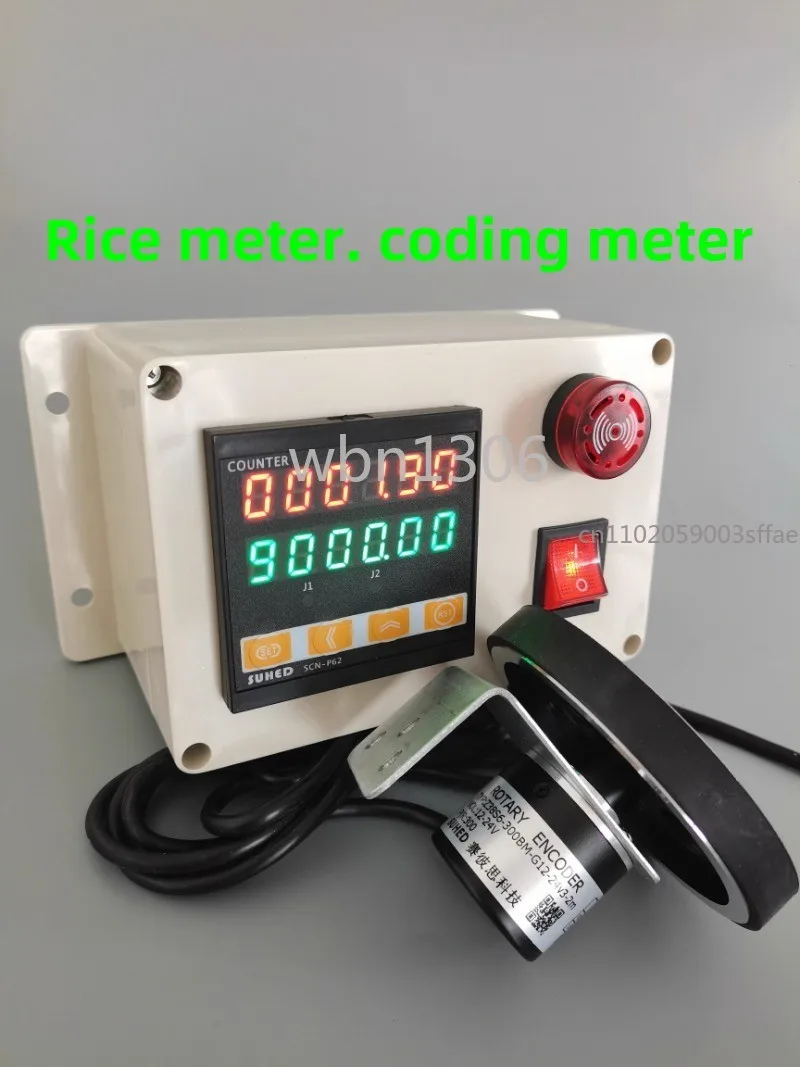 Metre Counter Digital Display High Precision Roller Type Electronic Induction Length Measuring Alarm