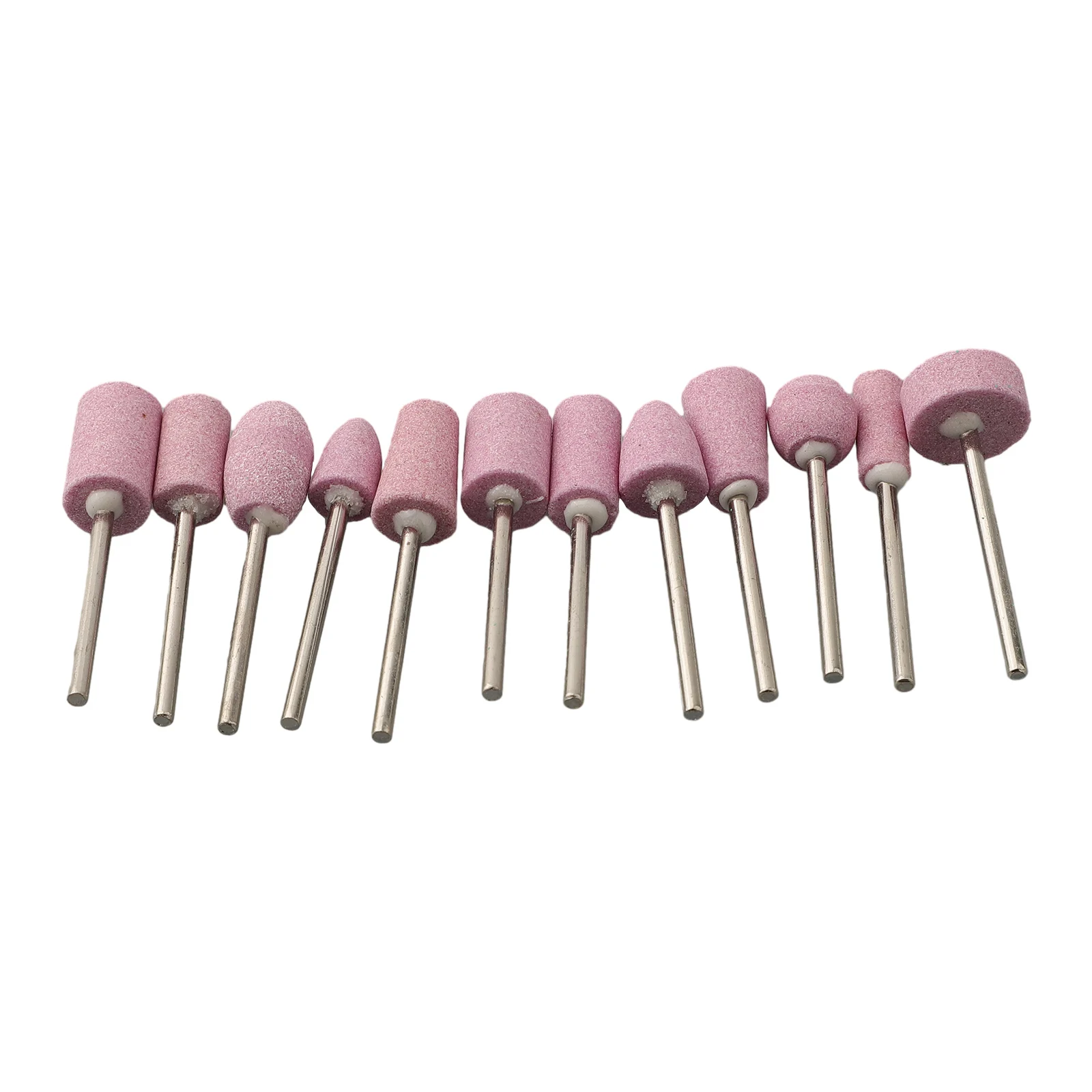 

12pcs Grinding Head 2.35mm Shank Ceramic Grinding Head Milling Polishing Rotary Tool Pedicure Polishing Head Shank Accessories