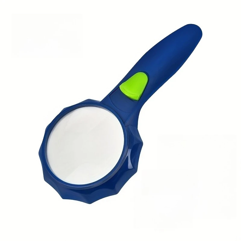 

4x-7x Handheld Magnifying Glass with Warm Light, 20 LEDs for Elderly, Umbrella-shaped Reading Magnifier, Battery-Free