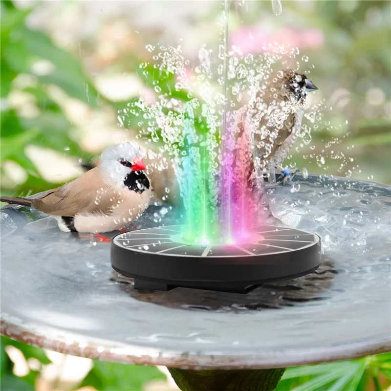 Fontaine solaire BAAG-3.5W pour bain d'oiseaux, fontaines d'eau solaires LED avec batterie 2200Mah, pompe de fontaine à énergie solaire