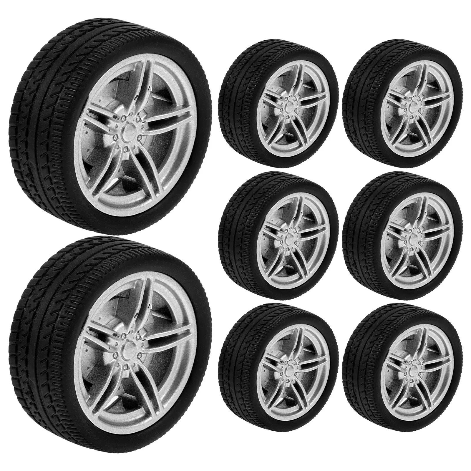 

8 шт. безопасных резиновых колес для детских поделок, тракторов и грузовиков, развивающие творческие способности и познавательные навыки