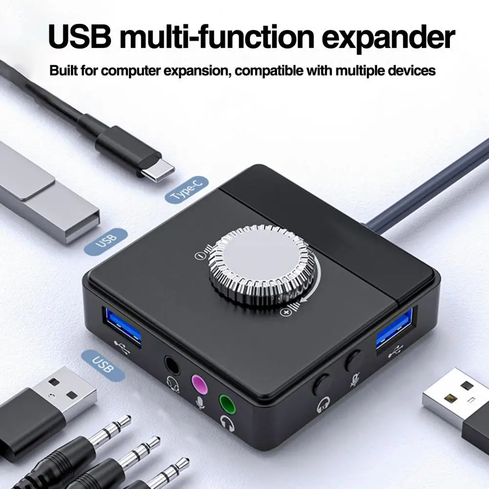 

Tablets Otg Extended Applications Driver-free Usb External Sound Card with 3.5mm Jack Volume Adjustable Stereo Audio for Tablet