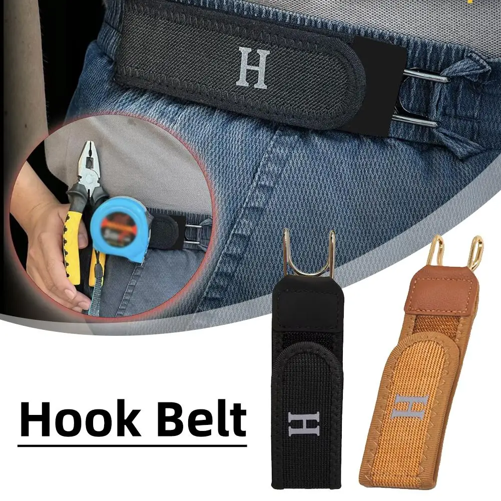 Functional Metal Hook Stretch Waistband Fashion Comfortable Stylish Belt Loop Buckle-Free Belt Unisex