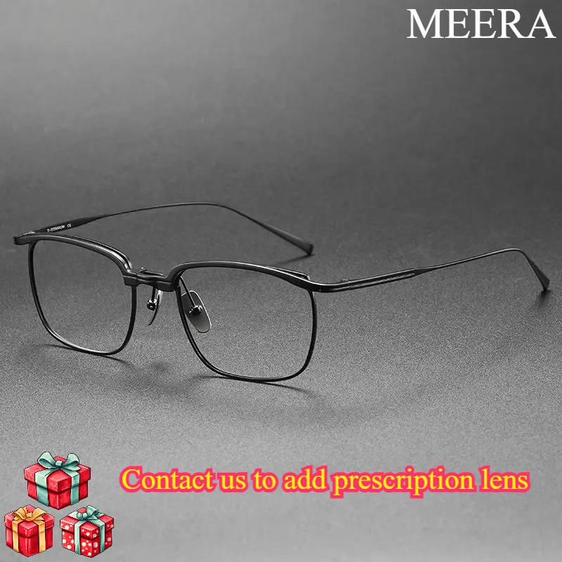 

Fashion 2026 High-Quality Black Pure Titanium Eyeglass Frame - Luxurious Lightweight Design - Lightweight and Easy To Carry