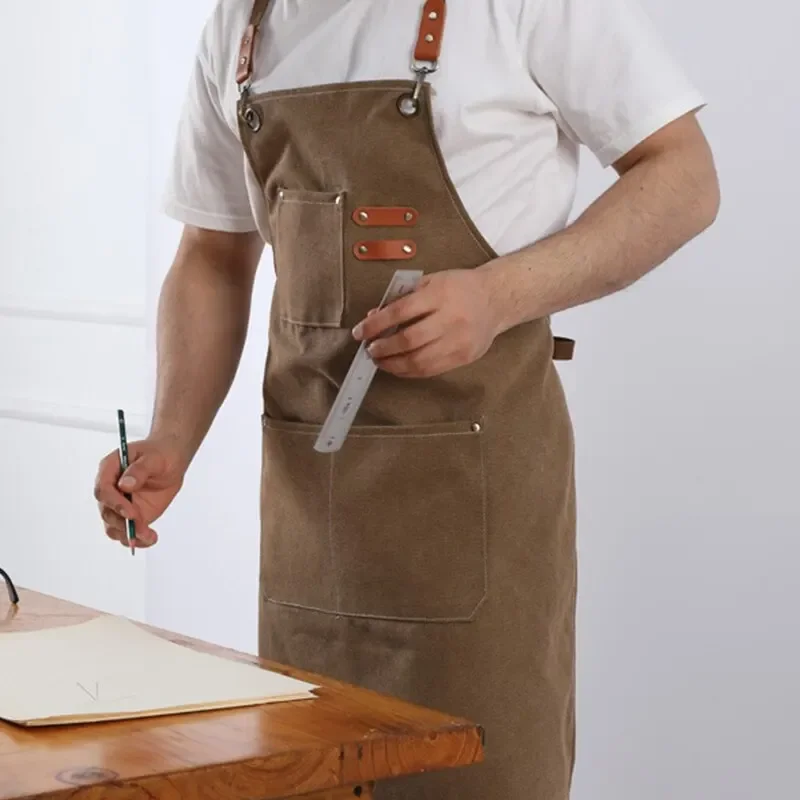 Mode canvas schort huis keuken tuinieren werk jurk dames keuken restaurant werkschort