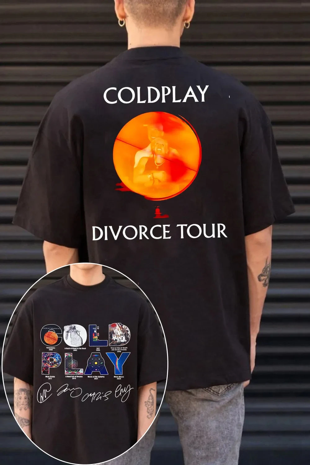 Fashion Cold-plays TShirt Mens Womens Cotton Tees Summer Casual Short Sleeve Round Neck Clothing Loose Top Trend Unisex Tee