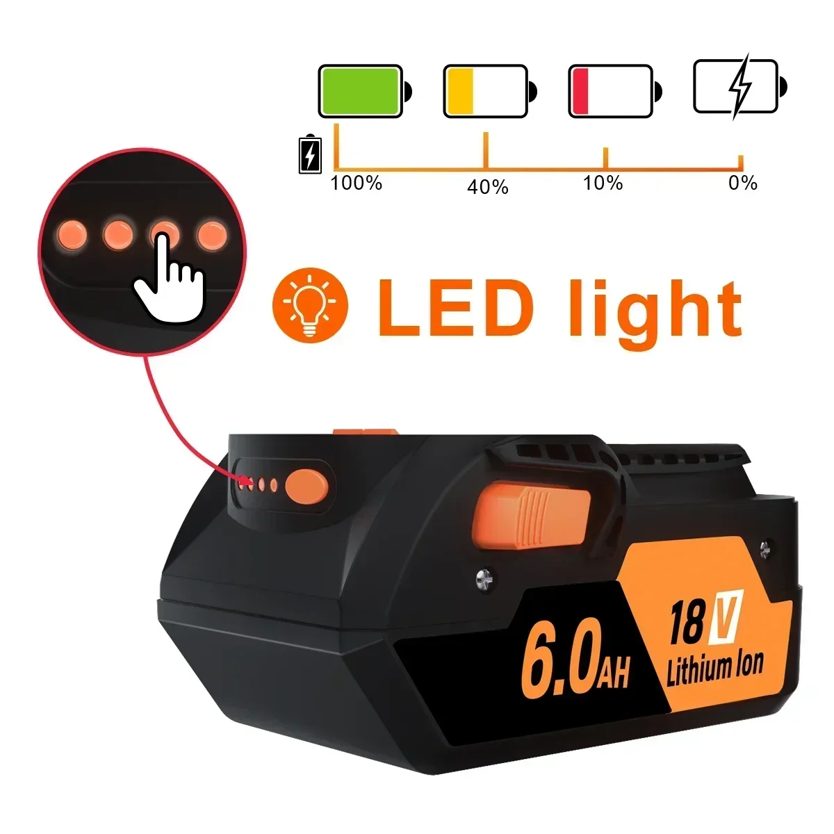 R840087 AC840087P 6000mAh for Ridgid 18V Lithium Battery R840083 R840085 R840086 AC840085 AC840086 AC840089 Cordless Drill Tools