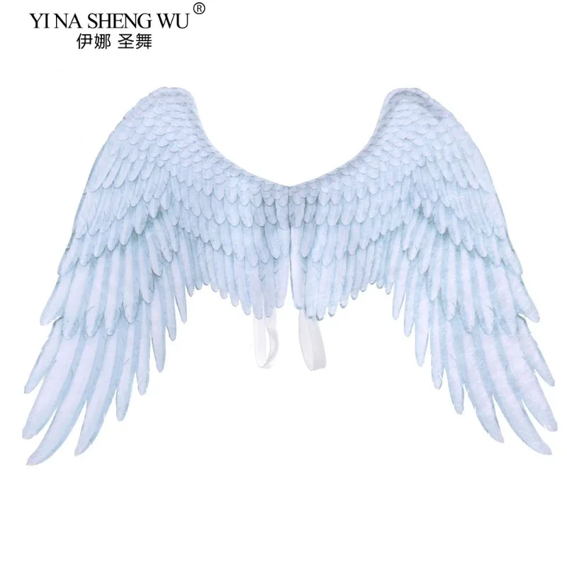 Alas de ángel y diablo en 3D, tela no tejida para Halloween, alas de Cosplay para fiesta temática para niños y adultos, disfraz de diablo con alas negras grandes