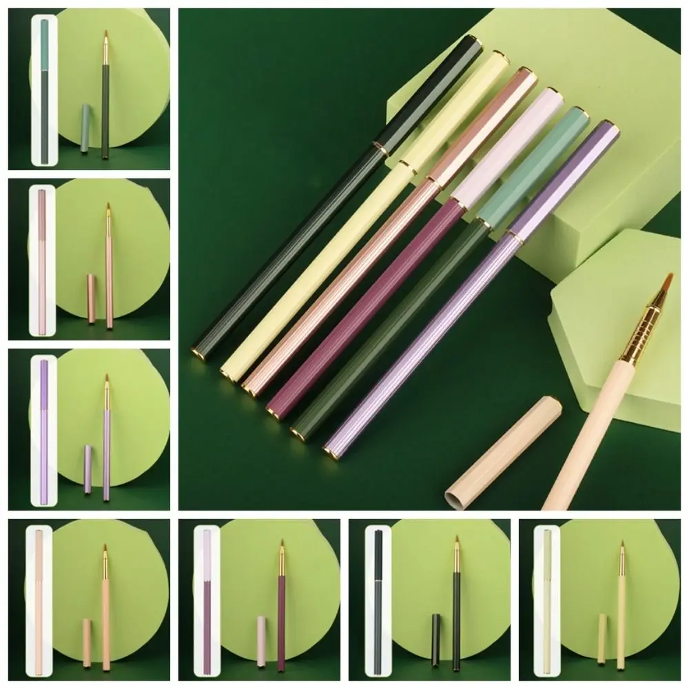 Portable Fountain Pen Type Small Script Metal Rod Soft Hair Calligraphy Brushes 2.6 Ink Sac Small Block Calligraphy Pen Painting