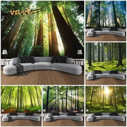 Fantasy Forest Tree Tapestry Wall Hanging Bohemian Natural Landscape Jungle Printed Fabric Large Tapestry Aesthetic Room Decor
