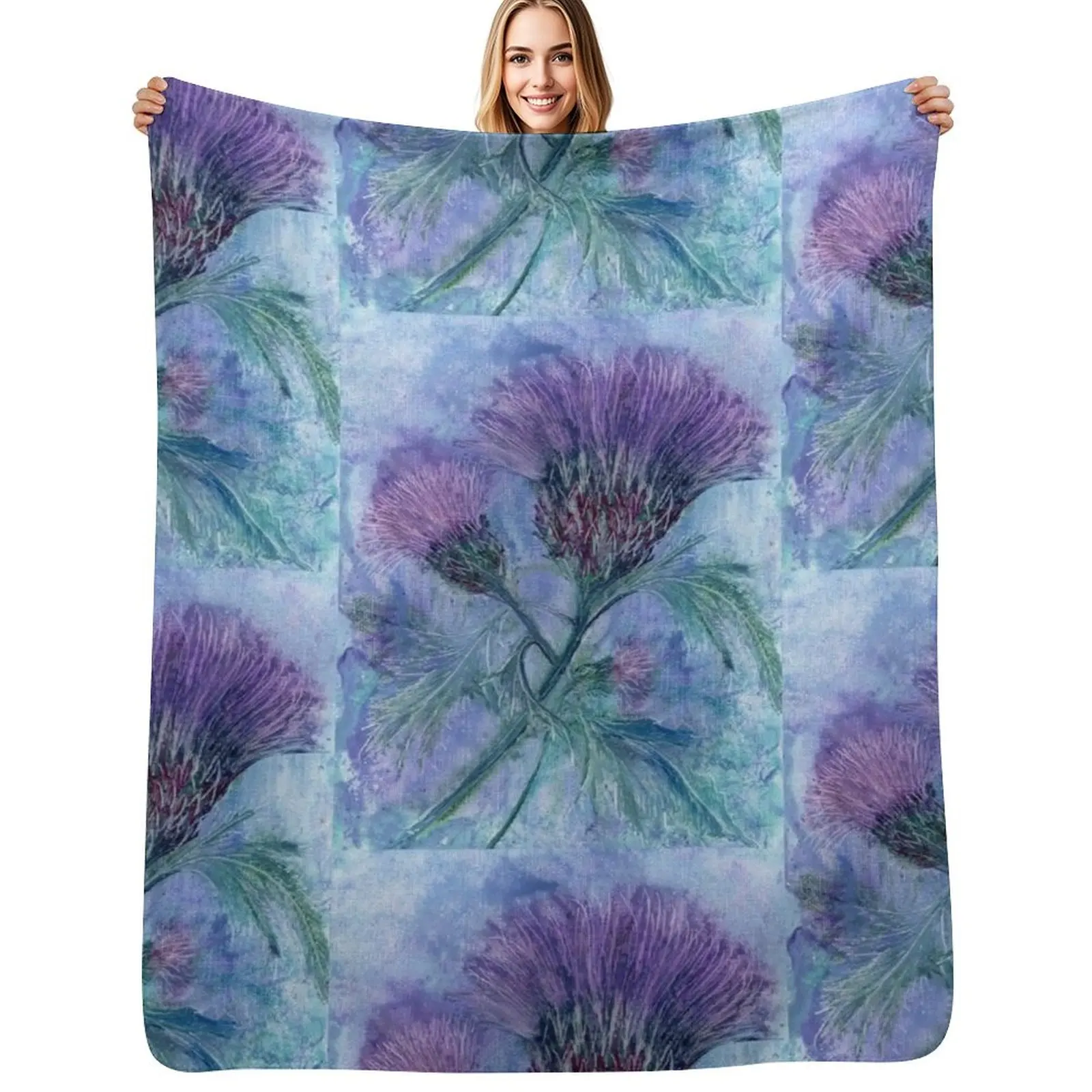 

The Thistle Throw Blanket Stylish Couch Blanket for Home Living Room