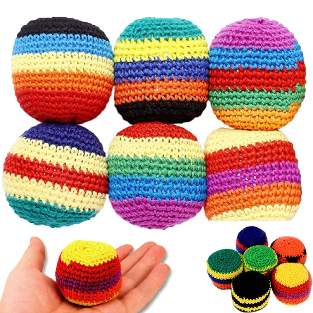 Soft Handmade Footbag Sacks Juggling Balls for Children Durable Sports Toy for Playground Activities