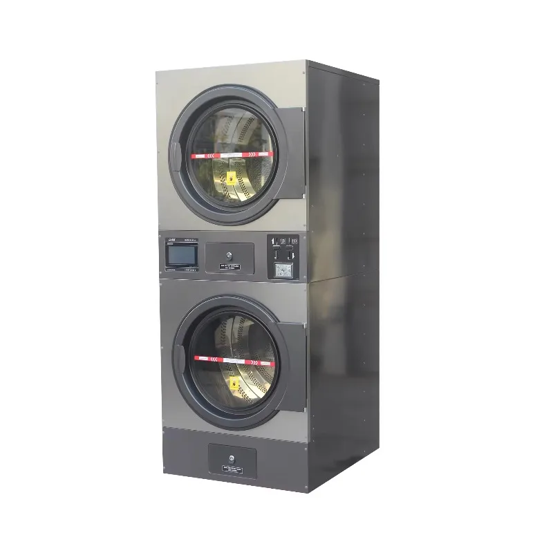 Stacked Washing and Drying Machine Coin Operated 10Kg Stack Laundry Washer and Dryer All-In-One
