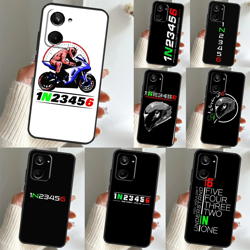 1N23456 Motorcycle For Realme 10 8 9 Pro Plus 8i C11 C15 C25 C30 C31 C35 C21Y GT Master GT Neo 5 2 3 3T Case