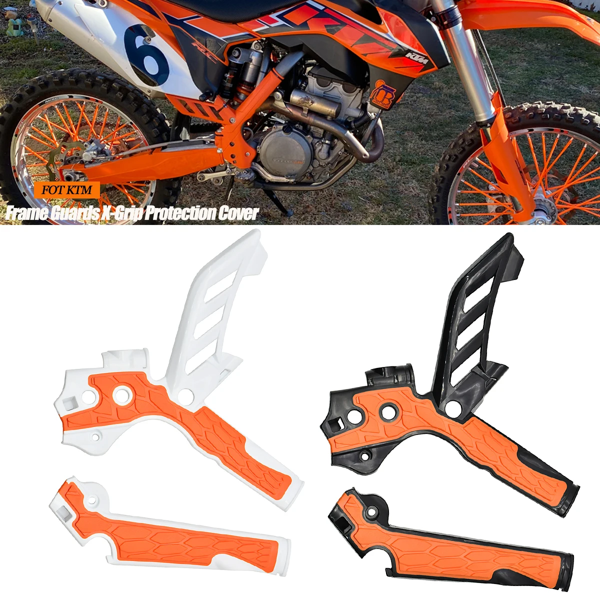 

Motorcycle Frame Guards Motocross X-Grip Protection Cover For KTM SX SXF EXC EXCF XCW XCFW 125 150 250 350 400 450 500 2011-2016