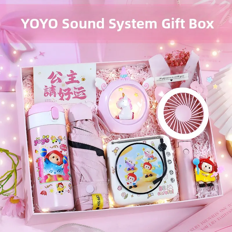 yoyo-右手フィギュア-誕生日プレゼント-女の子の友達へ-かわいいセレモニー感覚のコンパニオン-手作りクリエイティブギフトボックス-ピンクカラー