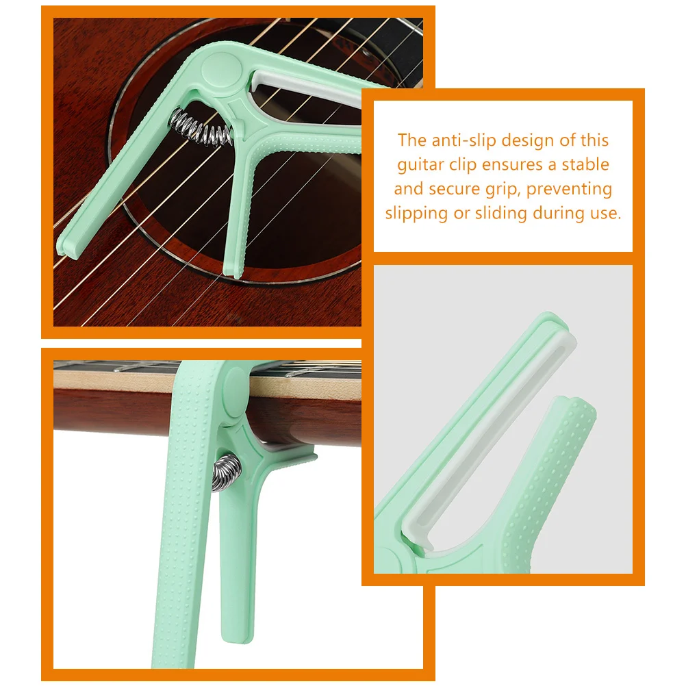 

Guitar Capo For Acoustic Electric Classical Guitar Ukulele, Anti-Slip Silicone Protection Clip Clamp Tool Accessory