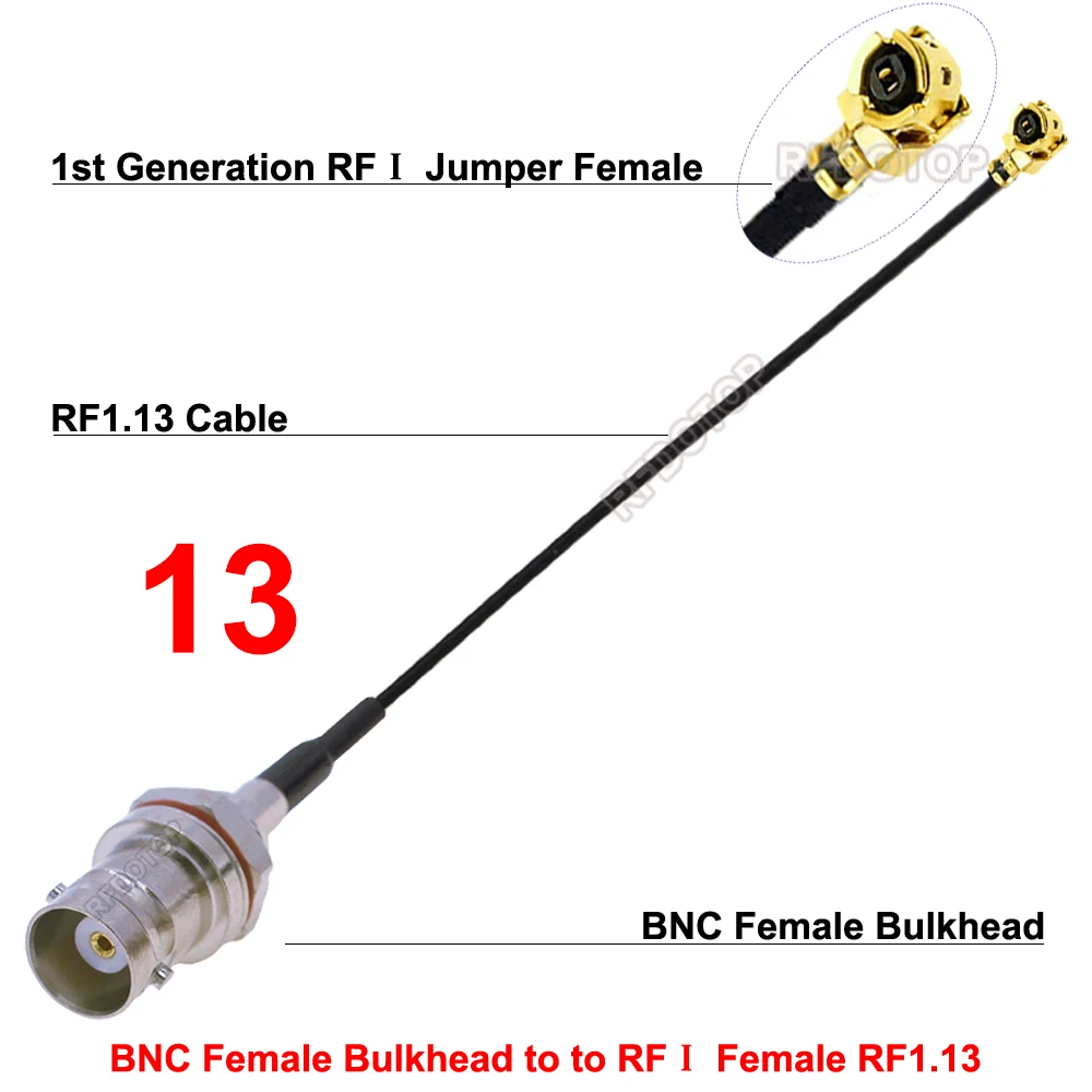 Wifi Antenne RF Jumper Q9 BNC Connector naar u.FL IPX1 MHF4 Vrouwelijke 1e/4e Generatie Φ1.13/Φ1.37/RG178 RF Kabel Pigtail IPX-BNC