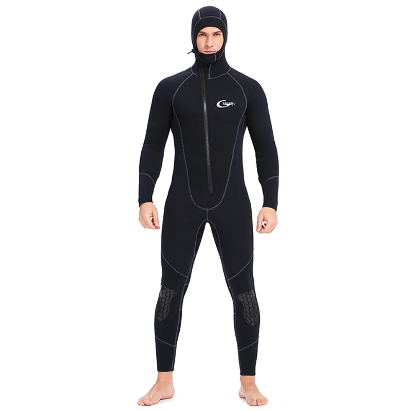 

5mm Professional Wetsuit Scuba Keep Warm Diving Suit Men Neoprene Underwater Hunting Surfing Front Zipper Spearfishing