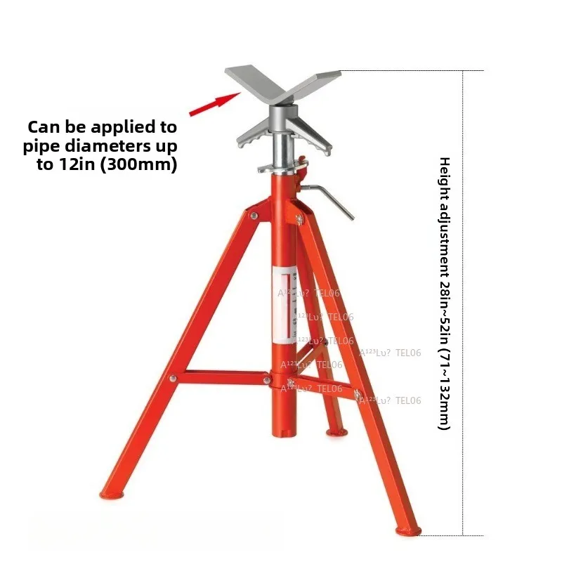 V Head Pipe Stand Adjustable Height Tripod Pipe Vise Clamp Support Tripod Stand mastil bandera