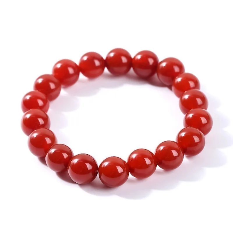 JD Natural China Red Agate Stone Bracelets 8mm South Red Carnelian Bracelets For Women Lucky Brave Bracelets & Bangles Jewelry