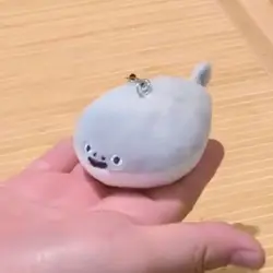 Cute Cartoon Squeak Sacabambaspis Keychain Fashion Lovely Squeeze Plush Fish Pendant Kawaii Chirping Keyring