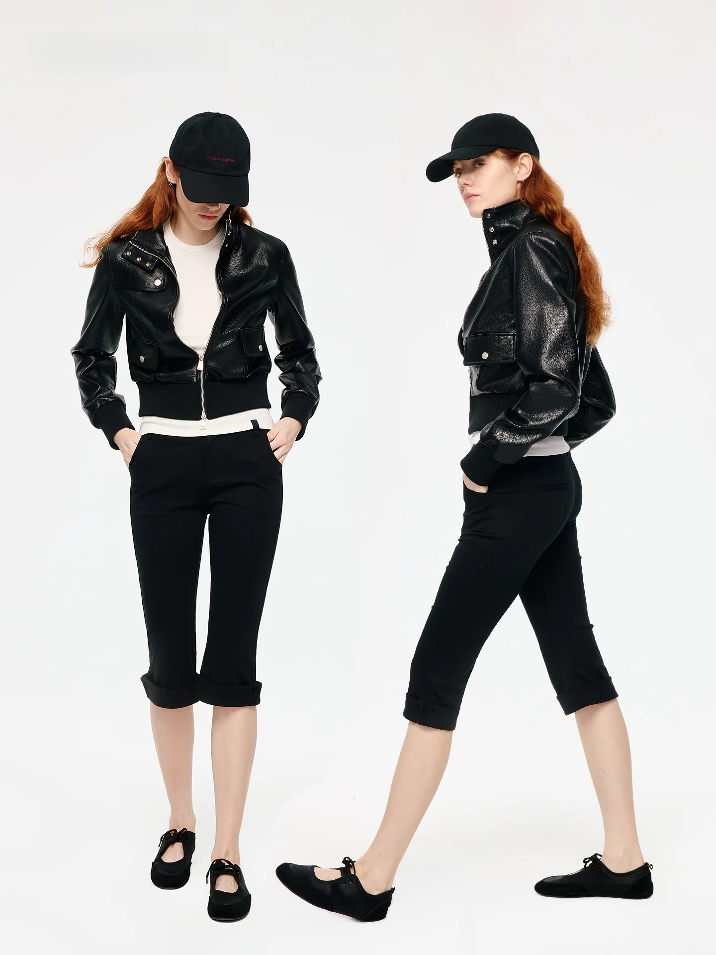 Faionable ort Leather Jaet for Women Spring 2026 Design Sensation  Zipper Closure Casual Sle Slim Fit PU Leather