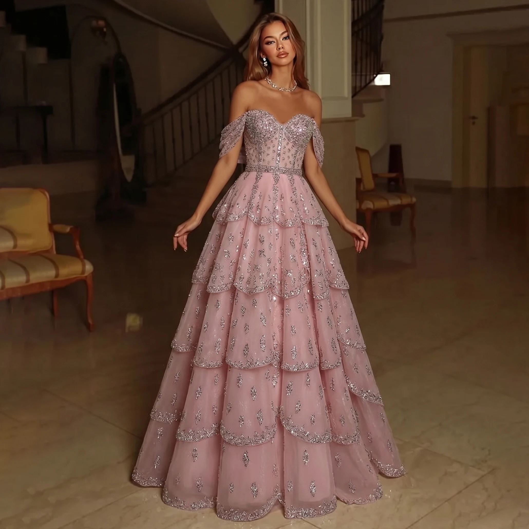 silver prom dresses Grey Diamond Mermaid Long for Women Sparkly Crystal Velvet Evening Pageant Gown fg5312 Royal Blue Ball Gowns: Every inch from bodice Size:75x90cm swatch:allspice-white-stripe