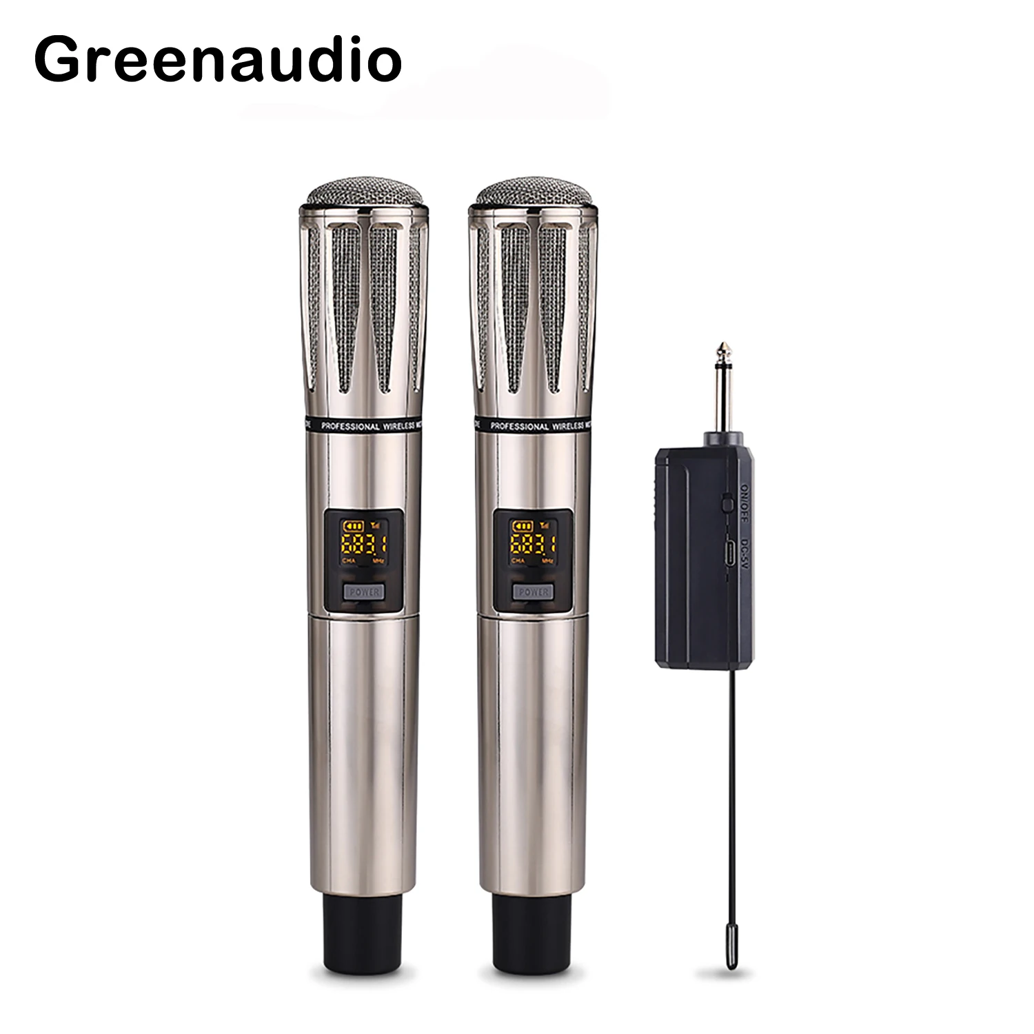 

GAW-E68B One-Drive-Two UHF Professional Wireless Charging Dynamic Handheld Vocal Karaoke Universal Microphone