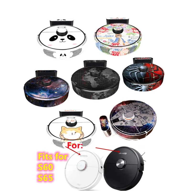 Cute Sticker for xiaomi roborock S60 S65 T6 robot Vacuum Cleaner Protective Sticker Film Paper Cleaner Parts not brush filter