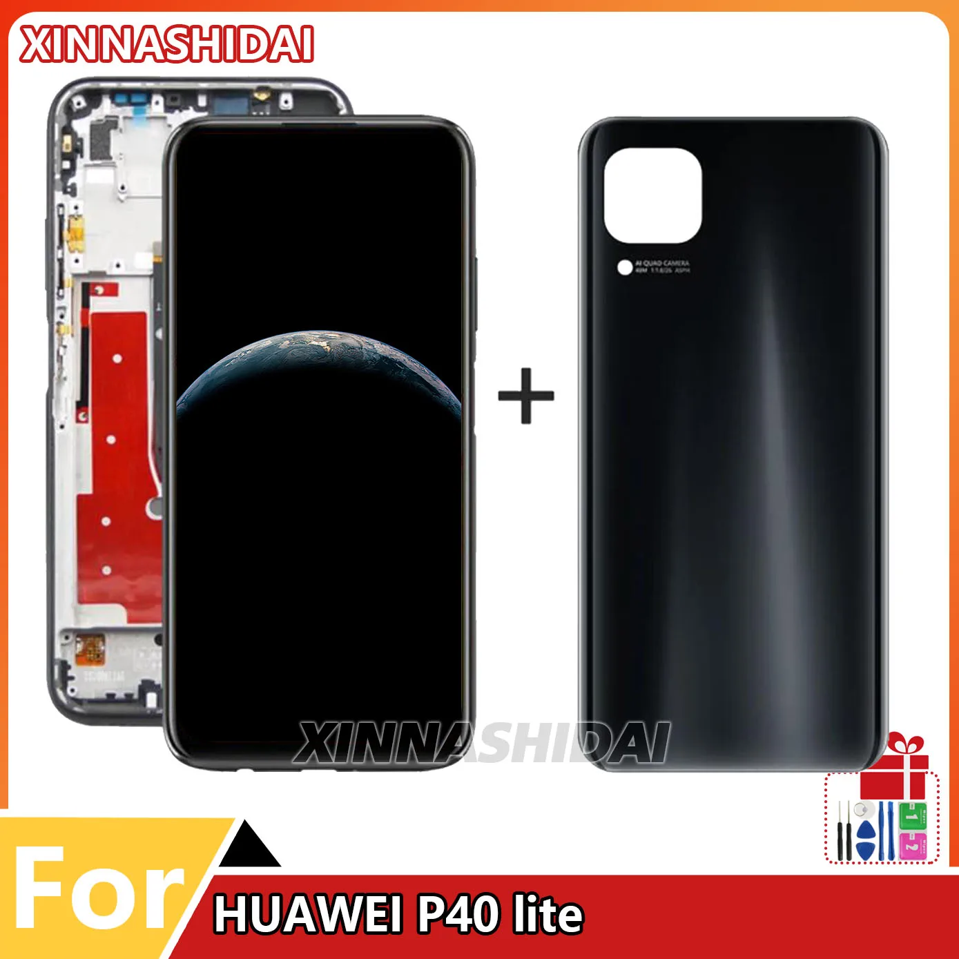 LCD for Huawei P40 Lite JNY-LX1 Display LCD with Frame Touch Screen Replacement on for P40 P 40 Lite LCD Display Tested