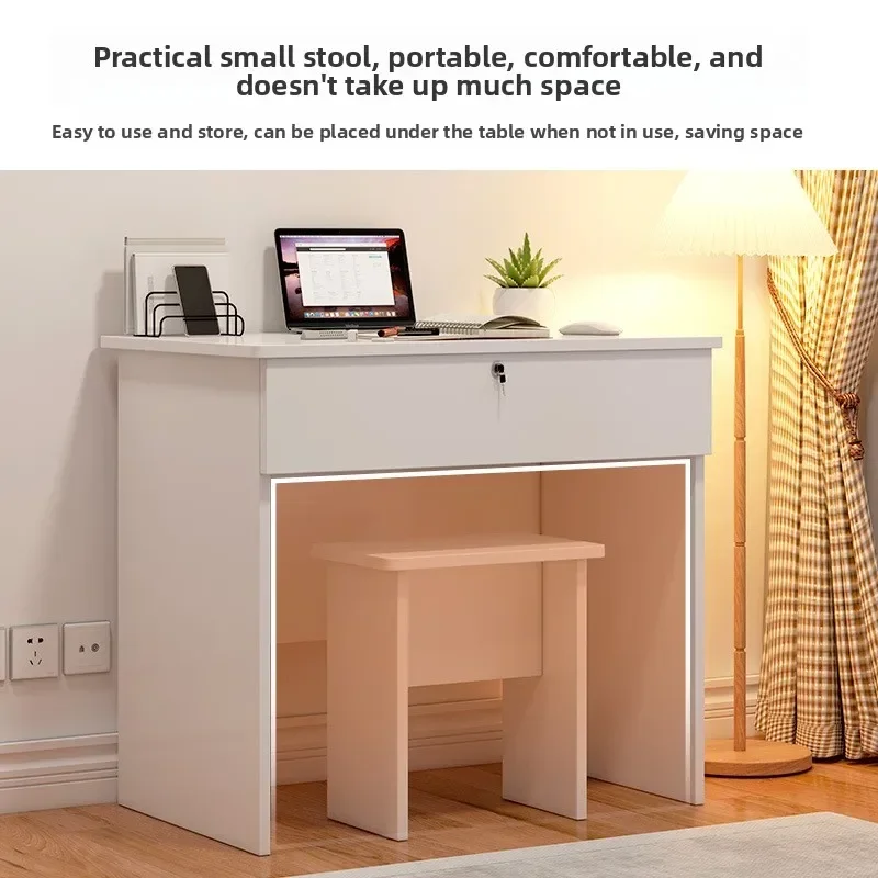 Firm Desk with drawers, small table with lock, student writing desk, computer desk, desk, bedroom storage sturdy and durable