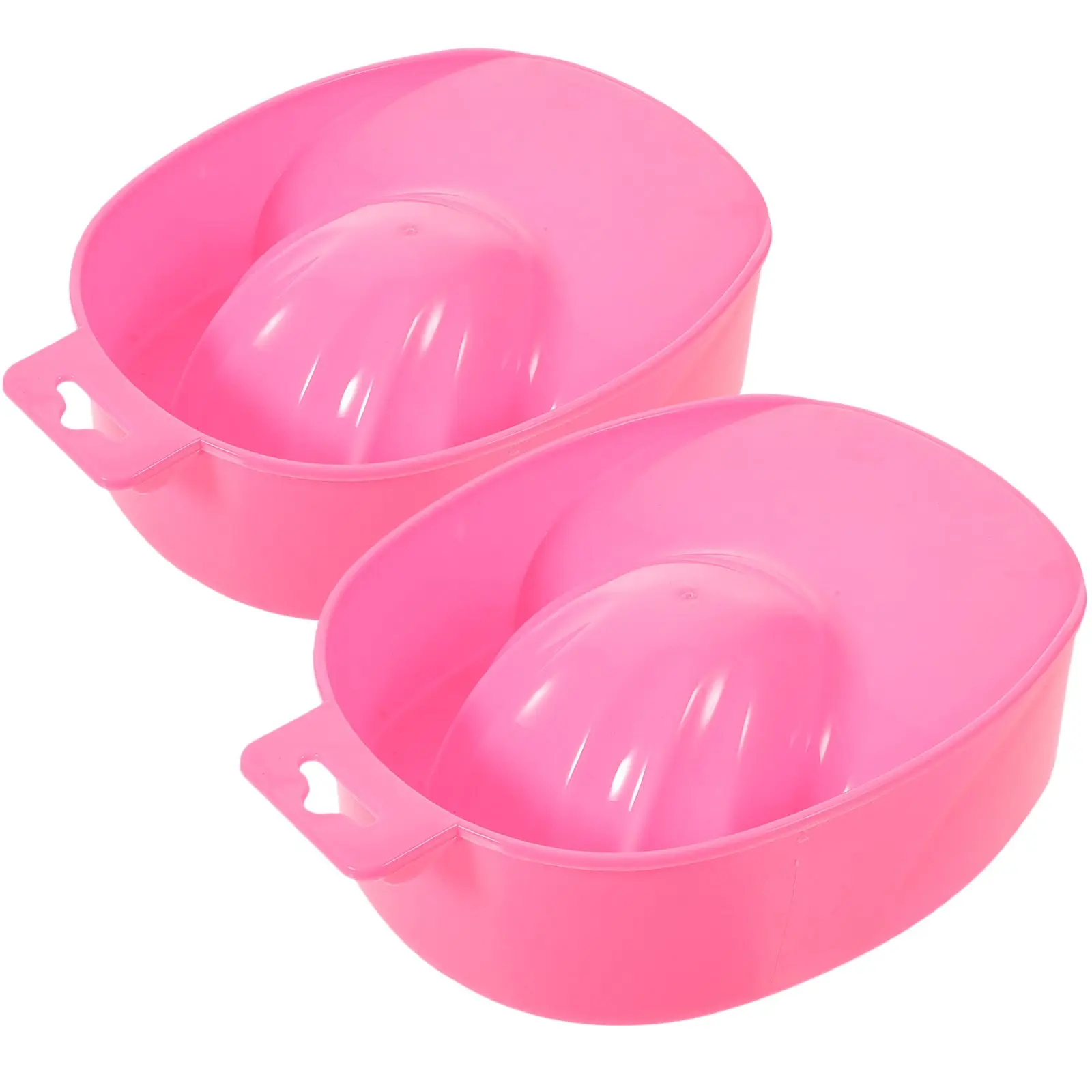 

2 Pcs Hand Soaking Bowl Fingernail Polishing Trays Electric Manicure Clean Bowls for Hands Pink Nail Bowl Soak Tray Manicure