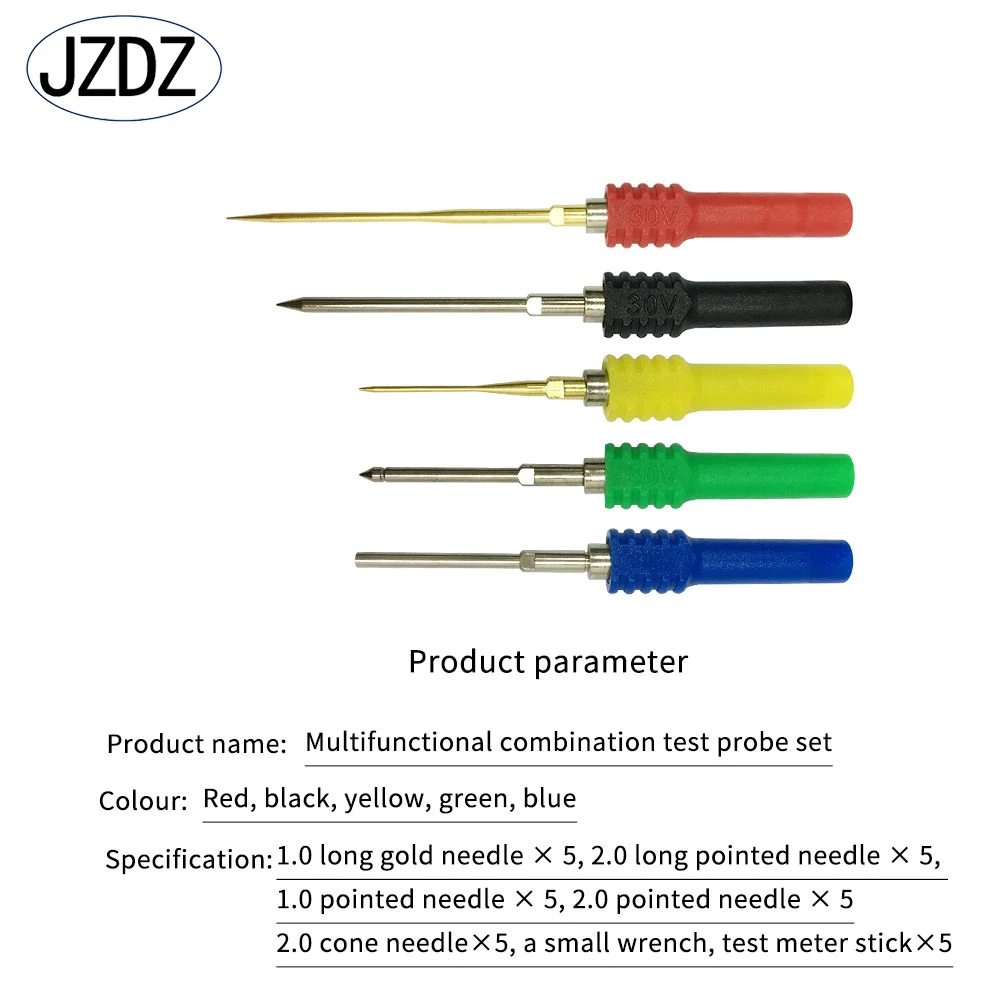 JZDZ multimetr wielofunkcyjny sonda testowa zestaw pinów dla motoryzacji/elektryczne narzędzia diagnostyczne naprawy DIY JT8001