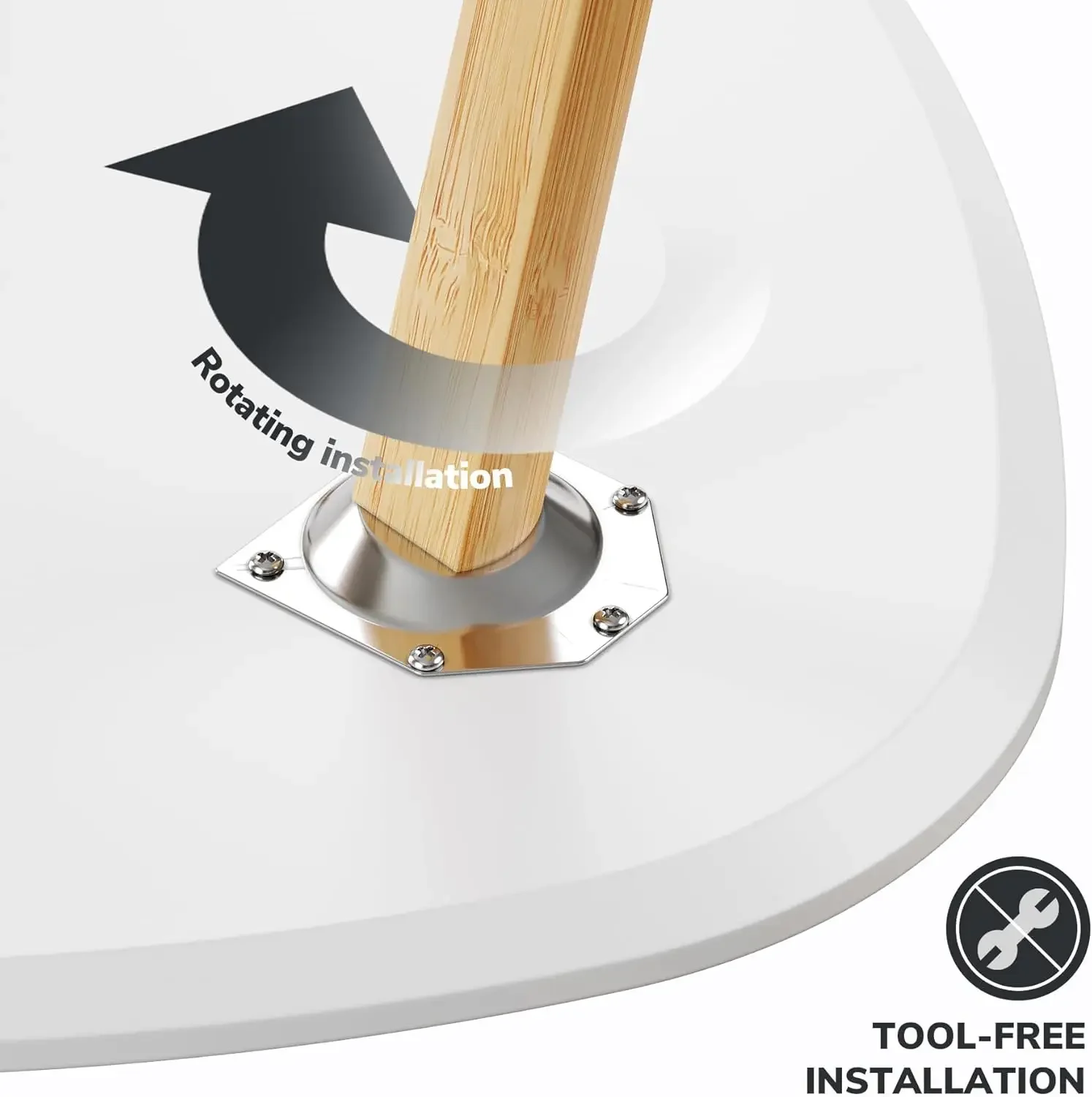 Modern Triangle Side Tables Set, Bamboo Nesting Tables for Living Room & Balcony Use