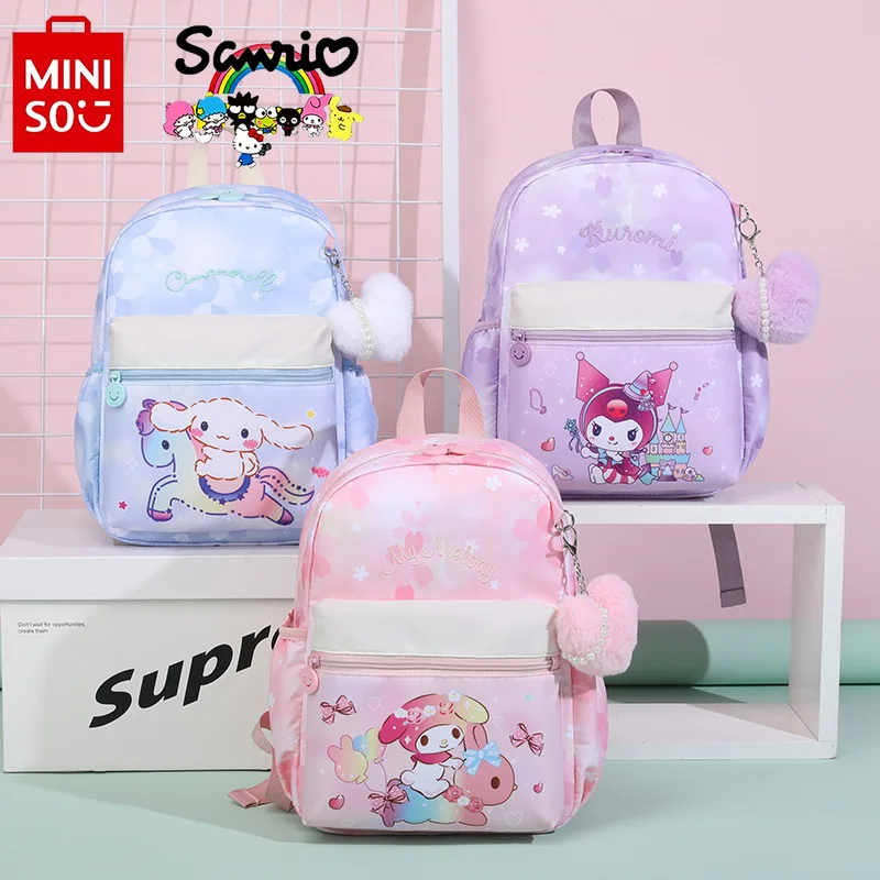 

MINISO 2024 Sanrio New Student School Bag Fashionable High Quality Children's Backpack Cartoon Large Capacity Outgoing Backpack