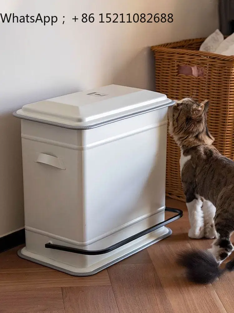 LLY metal sorting trash can, covered, foot pedal silent slowly descending, kitchen, bathroom, bed and breakfast trash can