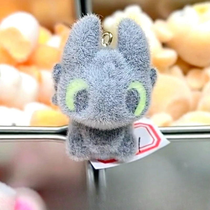 

Anime Figure Toothless Flocking Key Chain Cartoon Doll Schoolbag Pendant Decoration Small Ornament Diy Bag Accessories Toys Gift