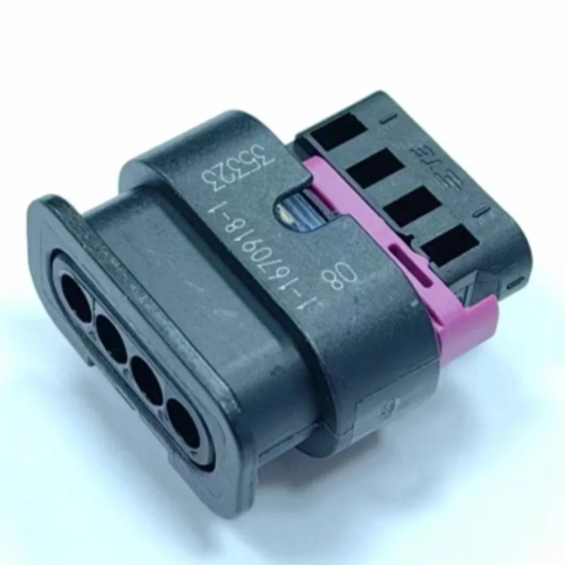 1-1670918-1 مبيت موصل سالب ذو 4 دبابيس، متوافق مع سلسلة MCON 1.2، غمد أصلي بأربعة أقطاب لحزام الأسلاك، كهربائي