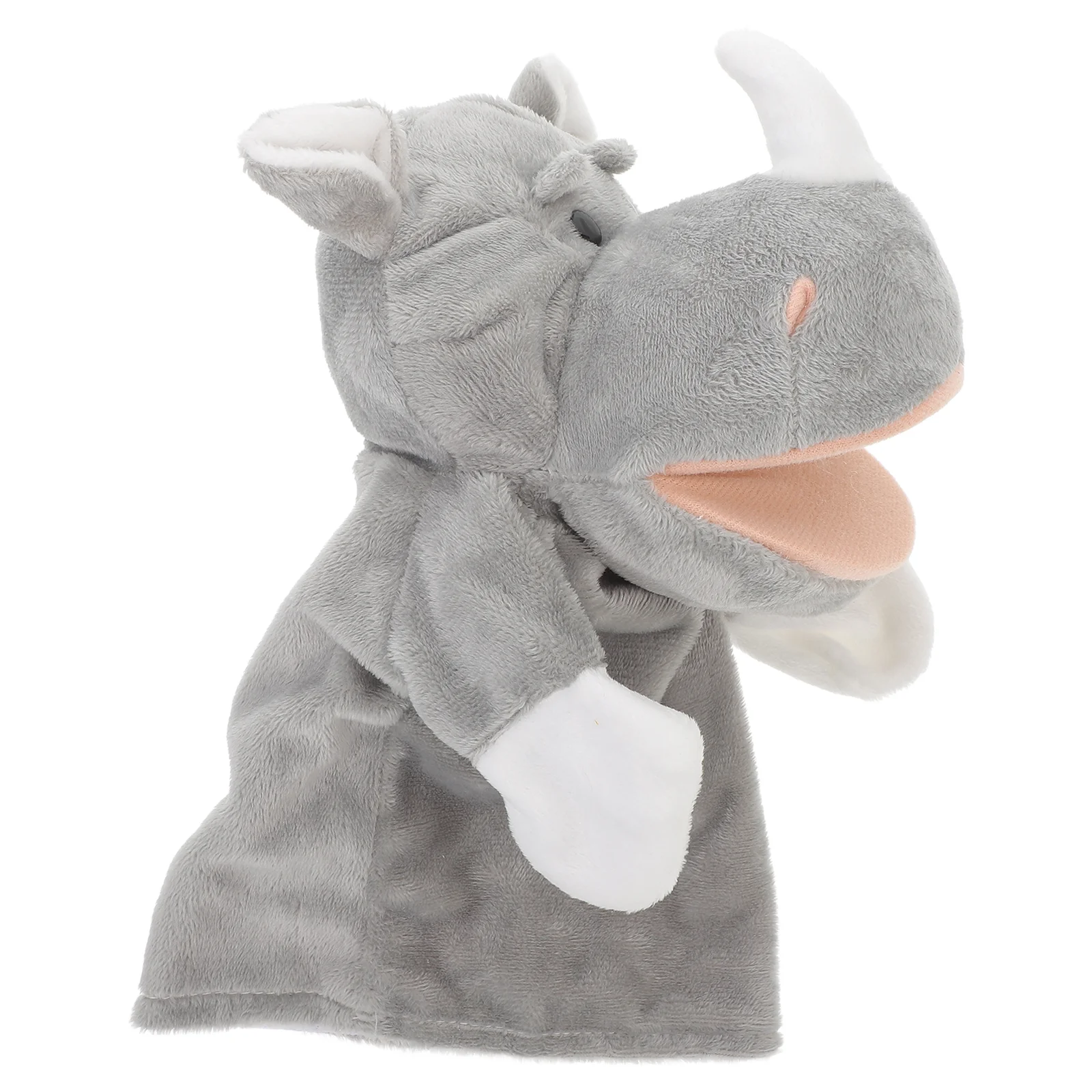 Rhino Hand Puppet Interactive Puppets Stuffed Animal Toys for Kids Story Telling Cartoon Animals Plush