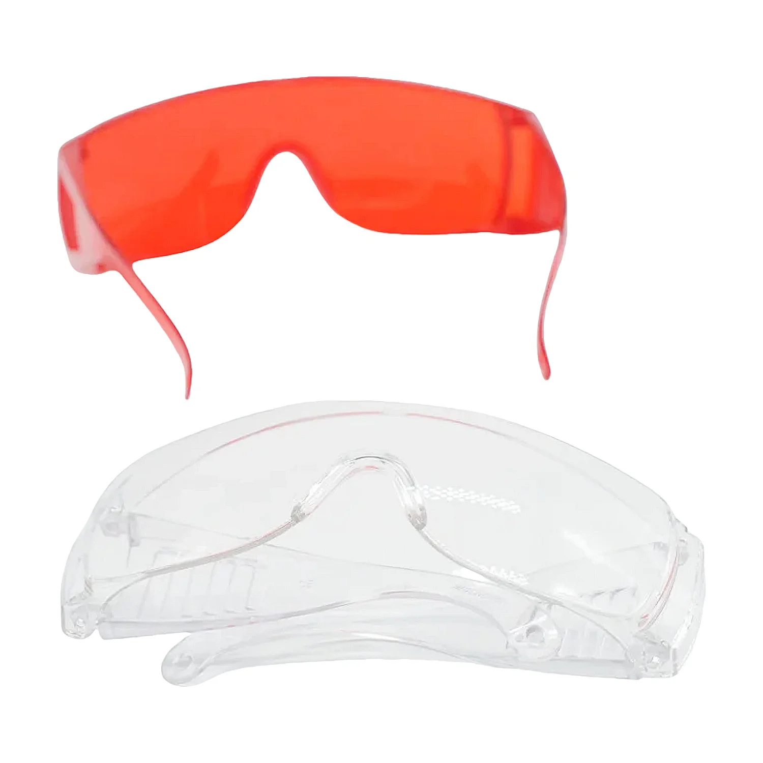 

1PC Dental Safety Protective Goggle Glasses for Eye Curing Light Clear/Red Options Anti-fog PC Material for Dentistry Lab