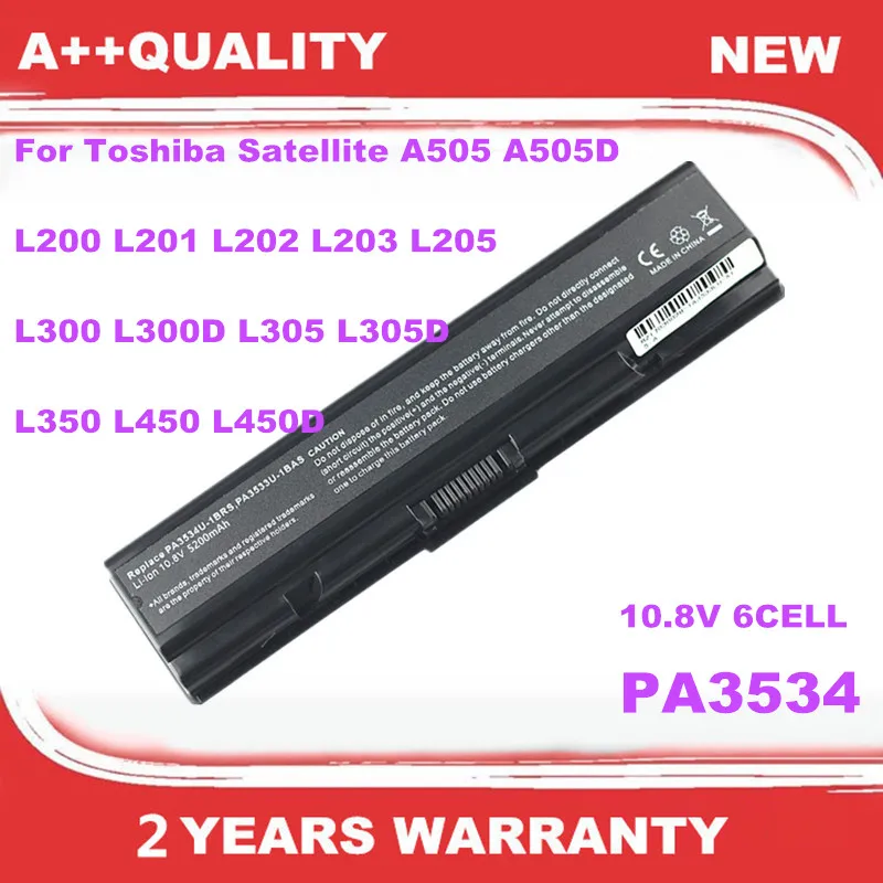 

Laptop Battery For Toshiba Satellite A505 A505D L200 L201 L202 L203 L205 L300 L300D L305 L305D L350 L450 L450D