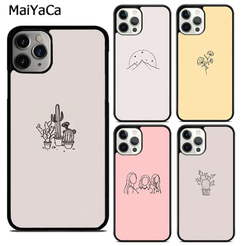 MaiYaCa Aesthetics Chic Minimal Art Phone Case Cover For iPhone 16 15 SE 2020 6s 7 8 plus 11 12 13 14 pro max