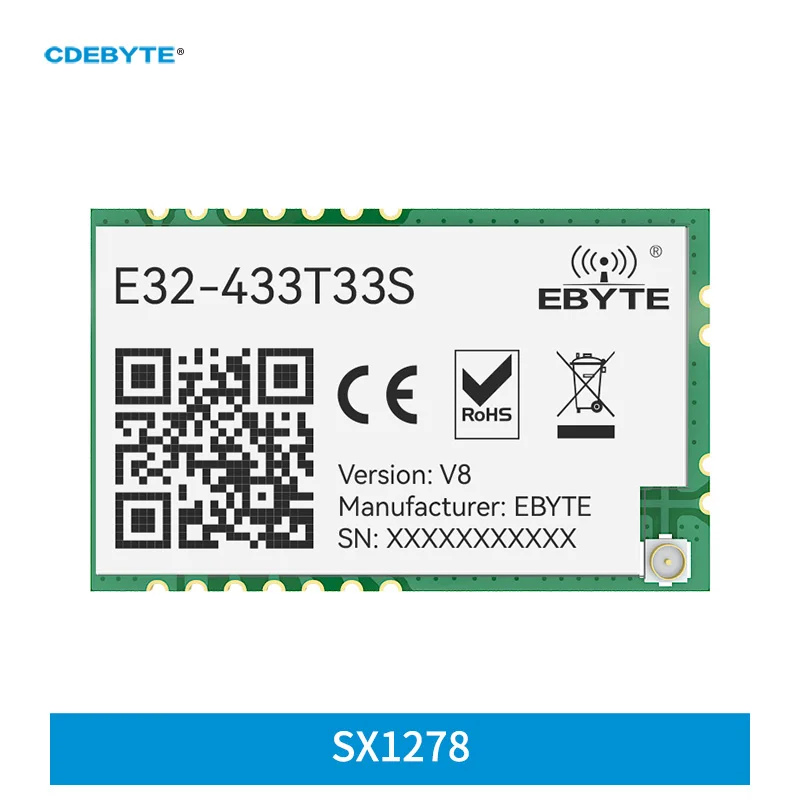 LoRa Spread Spectrum Module 433MHz CDEBYTE E32-433T33S Long Disctance 16km 33dBm IPEX/Stamp Hole SMD UART Wireless Module