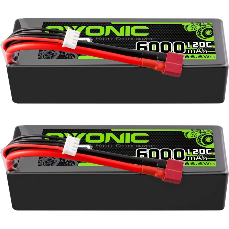 

OVONIC 3S LiPo Battery 11.1V 6000mAh 120C with Deans-T Plug for RC Car RC Truck Airplane Helicopter Boat Car Racing RC Hobby (2