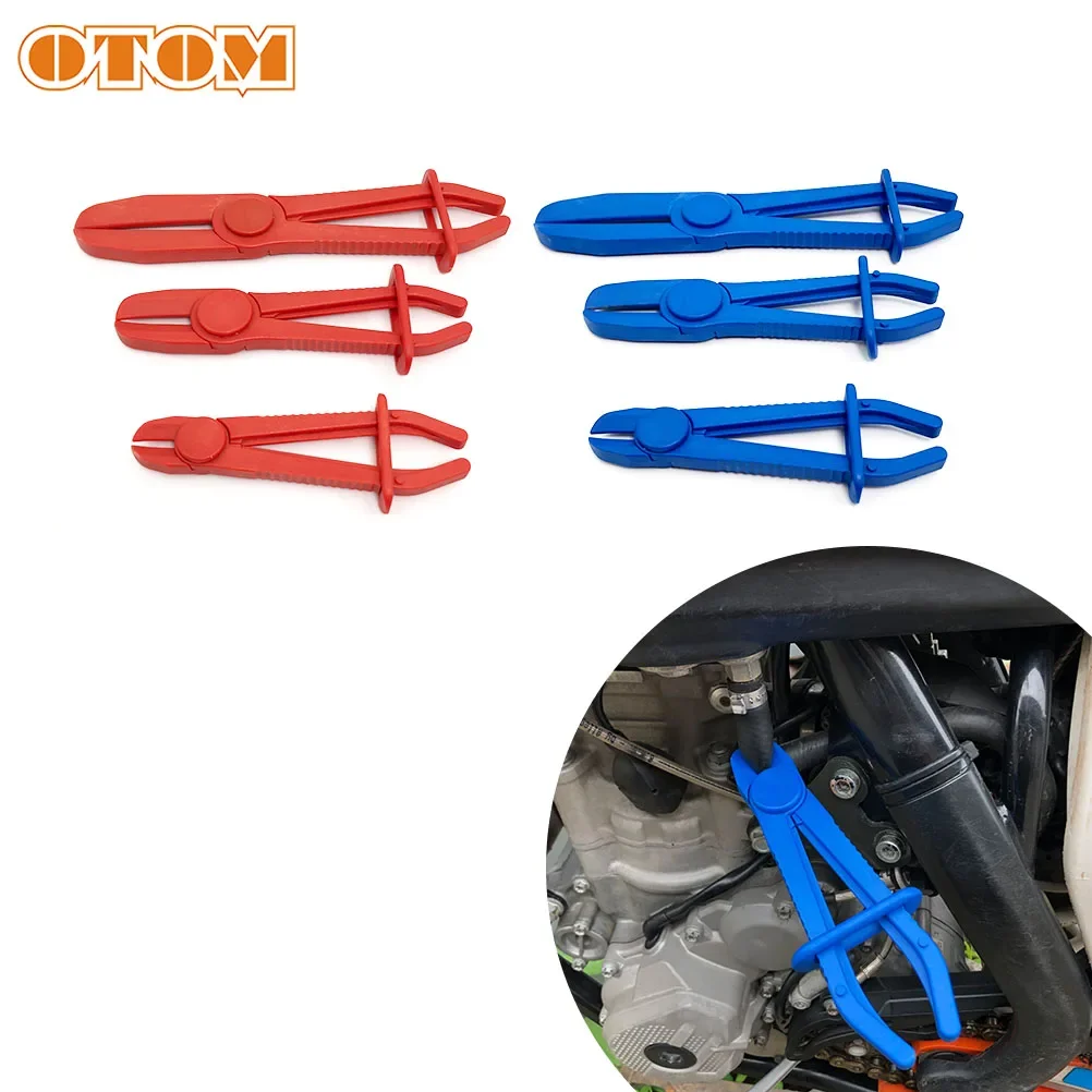 OTOM Motocross Tubing Water Pipe Clamp Tool Nylon Hose Brake Fuel Line Pinch Straight Throat Tube For Motorcycle Universal Part